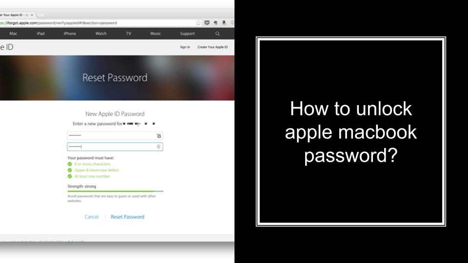 forgot apple password macbook